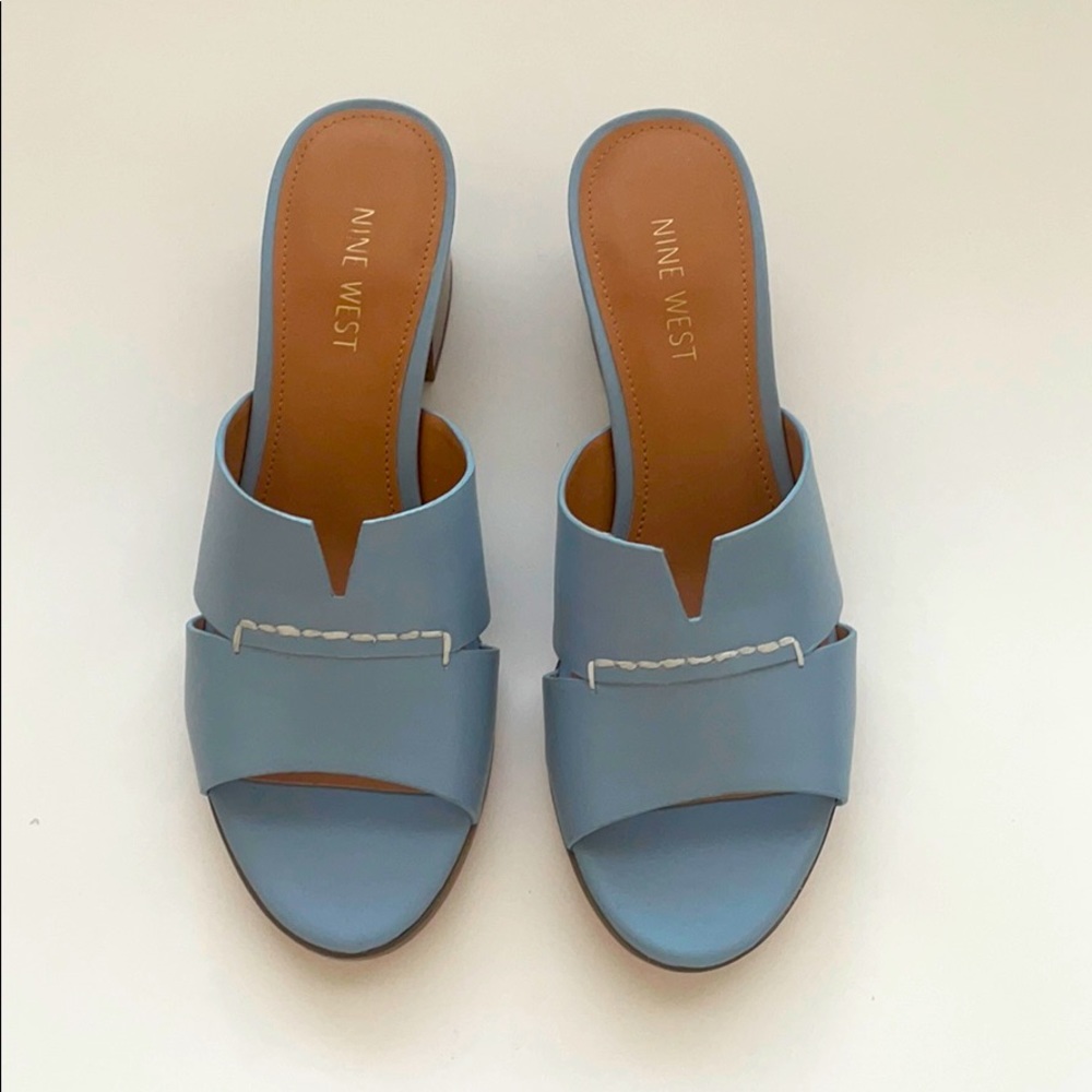Nine West leather slides